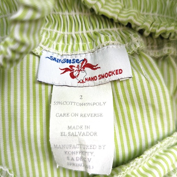 Silly Goose Seersucker Sunsuit Sz 2 - Picture 3 of 4